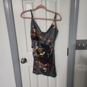 Floral Gray Women's Top